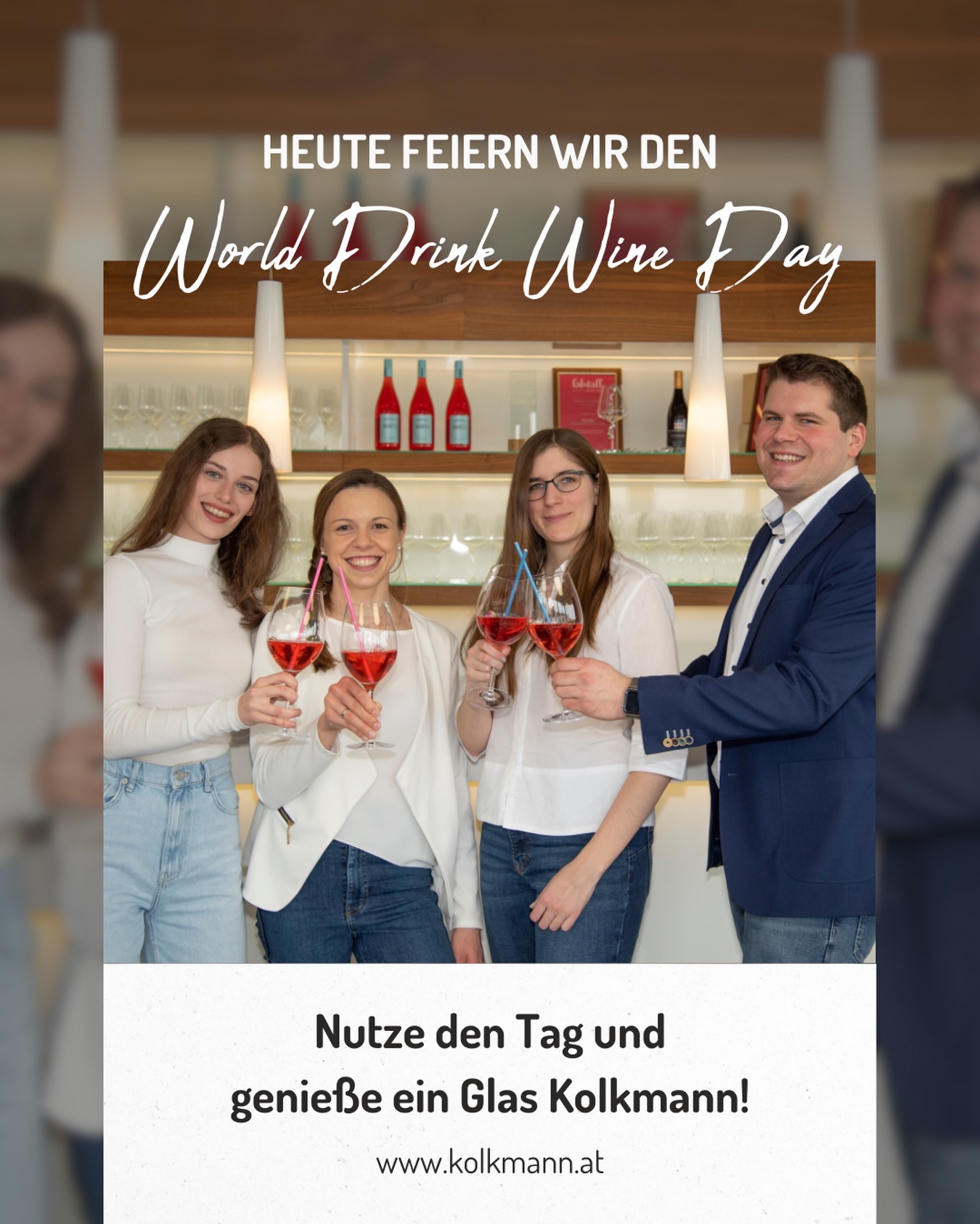 Jedes Jahr am 18.02. feiern wir weltweit den Genuss von Wein – und was passt besser als ein Glas Kolkmann? 🤩

Nimm dir einen Moment, stoß mit Freunden an, oder gönn dir ganz bewusst ein Glas Wein und feiere die kleinen Genussmomente des Lebens. ✨🍇

Cheers auf den World Drink Wine Day! 🥂

#WorldDrinkWineDay #Weingenuss #Kolkmann #Cheers #WineTime