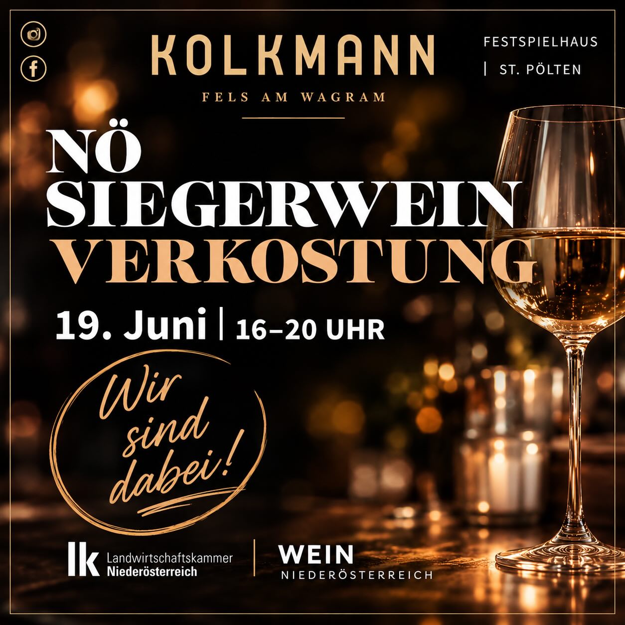 [Kolkmanns Best of] 🏅

Wir gehen ins Rennen um den Salon! 
Kommt vorbei! 

#landessiegerpräsentation #stpölten #ontour #greatwine #storytelling
