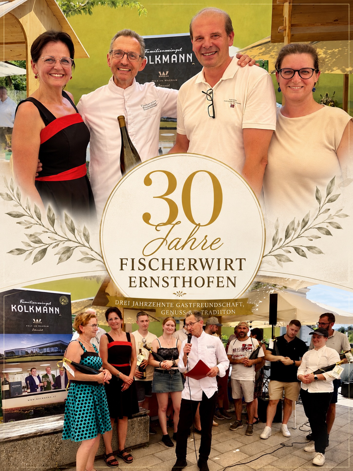 [Kolkmann on Tour] 🚘

Dieses Mal durften wir beim 30iger Jubiläumsfest 🥳von Annelise& Franz Harthaller 🐟 🍾@fischerwirt_harthaller dabei sein! 
 
@lislwagnerbacher überraschte als ehemalige Lehrherrin Franz Harthaller an diesem besonderen Tag 🔆🥂

herrliches Wetter - hervorragende Gaumenfreuden & erlesene Kolkmann Weine … was gibt es schöneres?!🥳🍾🥂🐟

#celebration #jubiläumsfeier #foodwinepairing #kolkmannwine